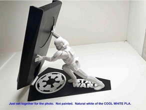 cut-up remix ray4510's star wars storm trooper phone stand mobile 3d print model - Mito3D