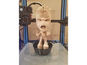 angry groot planter remix art 3d print model - Mito3D