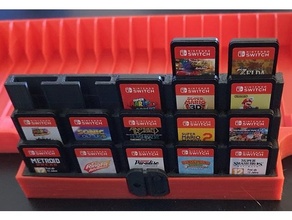browns nintendo switch case cart set x20 video games cartridge cartridges game storage 3d print model - Mito3D