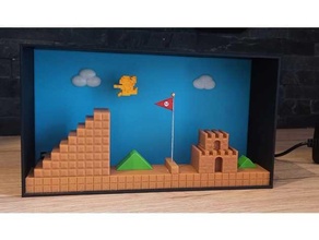 diorama Mario 3d stampanti nintendo super bros 3d print model - Mito3D