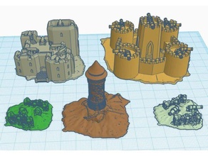 Fantasie Marine Befestigungen Spielzeug Spiel Zubehör Armada Mantik Spiele Kriegs Terrain Kriegsspiel Wargaming 3d print model - Mito3D