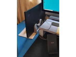 vertical doble ordenador portátil estante soporte organización escritorio ultrabook 3d print model - Mito3D
