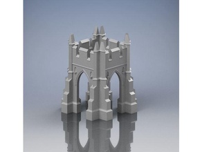 gotisch modular Turm Gebäude Strukturen Architekt streuen Terrain Tischplatte Kriegsspiel Wargaming Kriegshammer warhammer40k 40k 3d print model - Mito3D