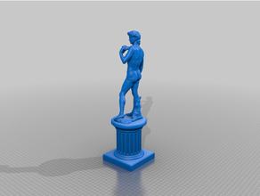 estátua david pedestal 3d impressão 3d print model - Mito3D