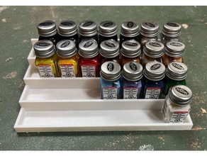 model paint rack organization holder testors bottles 3d print model - Mito3D