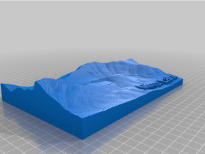 specchio lago 3d sentiero carta geografica pnw escursionismo arte mappe topografico topografia 3d print model - Mito3D