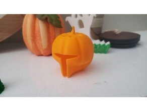 pompekalorien décor Halloween mandalorien citrouille 3d print model - Mito3D