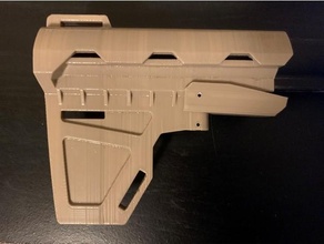 ajustable pistola abrazadera deporte aire libre ar15 valores buffer tubo 3d print model - Mito3D