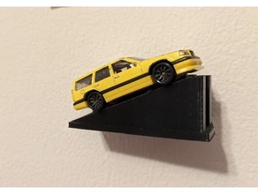 hot wheels wall display organization 3d slash car display display stand holder hotwheels hotwheel track ramps stand toy wall hanger wall mount 3d print model - Mito3D
