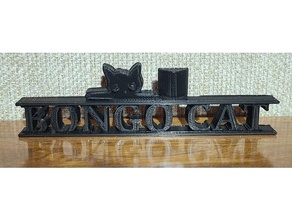 bongo cat signs & logos music 3d print model - Mito3D