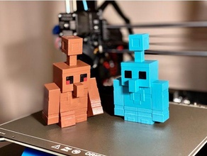 Kupfer Golem Minecraft Video Spiele Kriechpflanze Zahlen Mini Roboter Spiel Charakter 3d print model - Mito3D