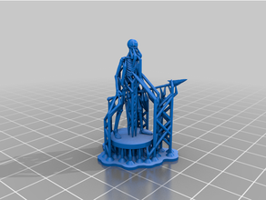 esqueleto jogos criatura dnd miniatura fantasia descobridor martelo guerra 3d print model - Mito3D