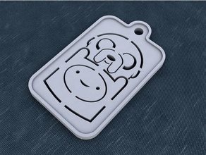 adventure time - keychain keychains finn jake human dog 3d print model - Mito3D