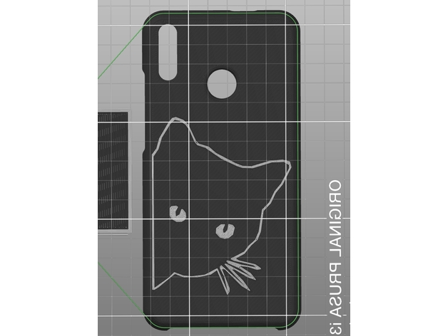 huawei honneur 8x téléphone Cas gaine chat Android noir 8 3D print model - Mito3D