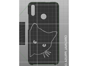Huawei honor 8x teléfono caso funda gato androide negro 8 3d print model - Mito3D