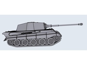 tiger ii vehicles 15mm scale flames war miniature tabletop gaming tank tanks ww2 german 3d print model - Mito3D