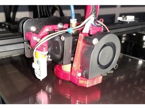 biqu h2 extruder mount 5015 fan duct 3d printer accessories ender5pro 3d print model - Mito3D
