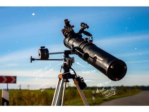 telescope polar axis tracker physics & astronomy arduino astro box celestron drive powerseeker science 3d print model - Mito3D