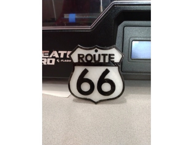 route 66 signe décor rt 3D print model - Mito3D