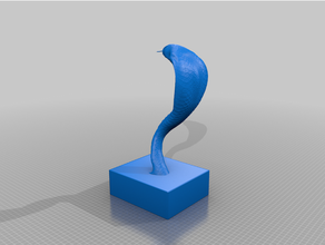 cobra serpiente busto animales animal criatura monitor reptil miedo esculpir 3d print model - Mito3D