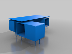 midcentury writing desks model furniture 3d print model - Mito3D