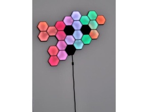 customizable hex wall lamp decor art esp8266 glow dark hexagon led light rgb wifi 3d print model - Mito3D