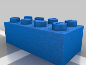 Lego quadra 3d impressão Makerbot 3d print model - Mito3D