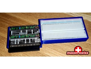 case waveshare gpio header adapter raspberry pi 400 breadboard electronics 3d print model - Mito3D