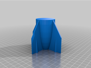 rocket pen holder vase mode tool holders & boxes spiral t-glase transparent 3d print model - Mito3D