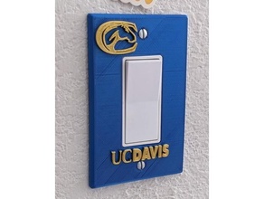uc davis switch plate household 3d print model - Mito3D