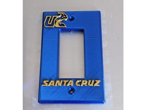uc santa cruz switch plate household 3d print model - Mito3D