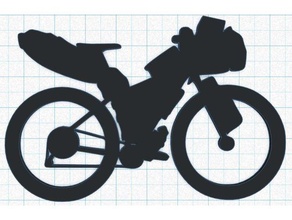 bikepacking vector art 3d print model - Mito3D