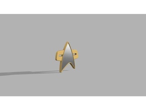 Estrela caminhada viajante profundo espaço 9 combadge 3d impressão distintivo capitão chakotay comunicador bandeira Janeway Kim tom Paris vou 3d print model - Mito3D