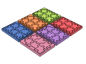 6 Würfel Puzzle Rätsel 3d print model - Mito3D