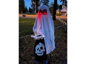 ghost costume eyes halloween mouth 3d print model - Mito3D