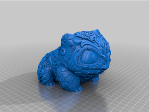 Zierbulbasaurier Körper Gittergewebe Fest non manifold Error entfernt Skulpturen Bulbasaur Cura Meshmixer Pokémon Remix 3d print model - Mito3D