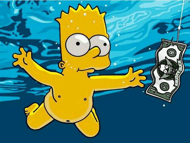 bart Simpson parede arte 10 2d 2dart 3d desenho animado desenhos animados personagem 3D print model - Mito3D