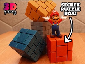 Backstein Block Puzzle Box Rätsel Mario 3d print model - Mito3D