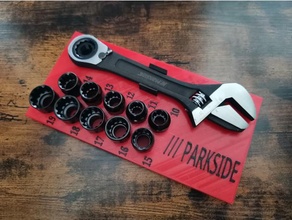 parkside wrench kit tool holders & boxes etui hand tools holder 3d print model - Mito3D