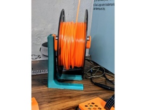 shortened filler stand short rollers 3d printer accessories filament spool holder 3d print model - Mito3D