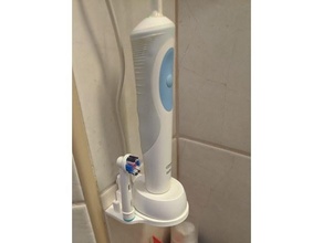 oral b eletrônico escova dente cabeça parede monte banheiro 3d print model - Mito3D