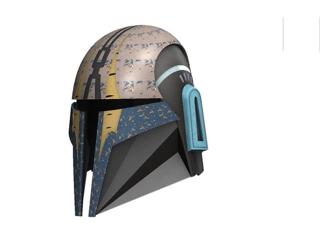 terra vizsla capacete esculturas filme suporte Estrela guerras 3D print model - Mito3D