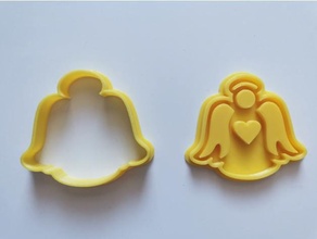 biscotto taglierina angelo cucina cenare Natale ornamento 3d print model - Mito3D