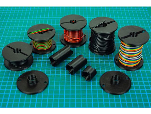 modular Spule Kabel Drähte Seil Zeichenfolge Spitze etc Organisation Kette Elektronik Halter Unterstützung Leder rollen Löten Hilfe Werkzeug 3D print model - Mito3D