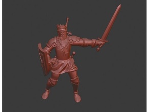 Bretonyalı şövalye 32mm ön hazırlık 3d baskı dnd minyatür fantezi Warhammer 3d print model - Mito3D