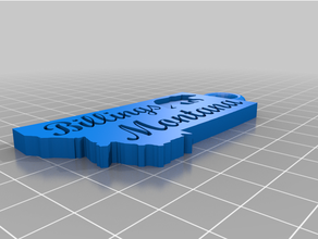 Montana llavero accesorios facturación 3d print model - Mito3D