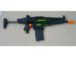 nerf éclat cacher ouvrier baril jouets Jeux Fusil blaster pistolet mod 3d print model - Mito3D