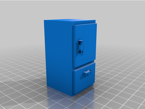fridge freezer model v1 furniture stl 3d print model - Mito3D
