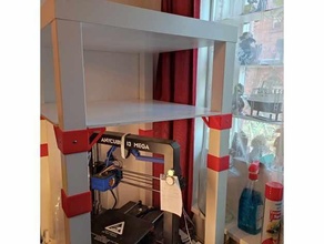 Ikea lake masa raf tutucu ev halkı aks yular Kulp destek eksiklik basit 3d print model - Mito3D