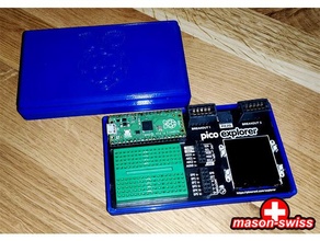 caja frambuesa pi pico explorador base pimoroni electrónica 3d print model - Mito3D